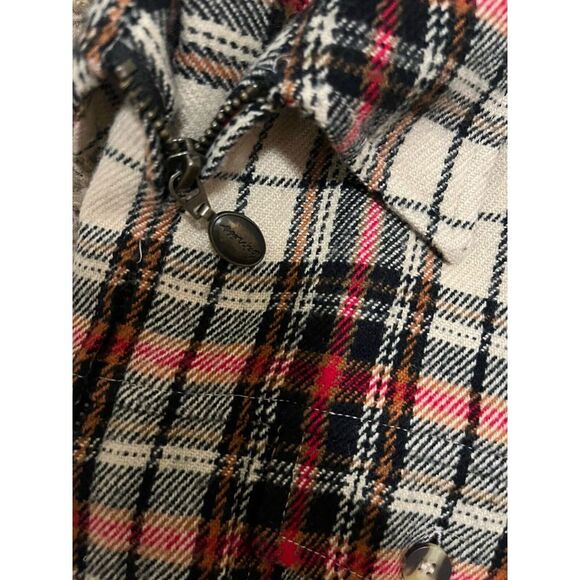 Vintage EXP Express Jean Full Zip Flannel Women's Jacket Shacket Shirt - Medium - Picture 4 of 6